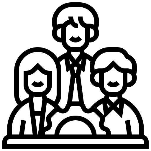 Director corporation team business and finance icon