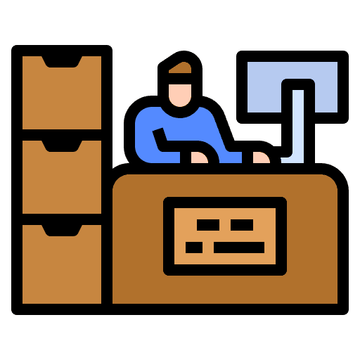 Cash counter service commerce and shopping laundromat icon
