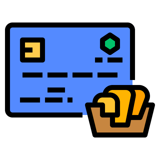 Credit card business and finance laundry laundry service icon