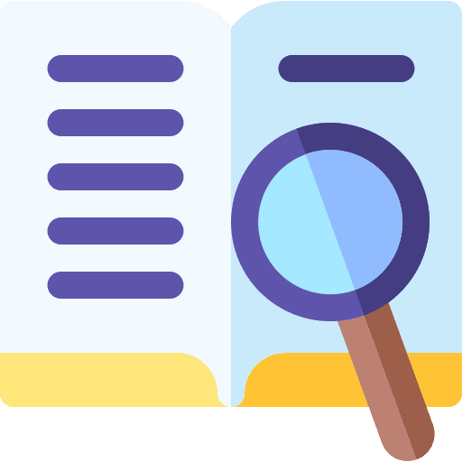 Search literature literature review loupe icon