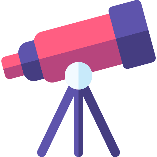 Telescope astronomer space science icon