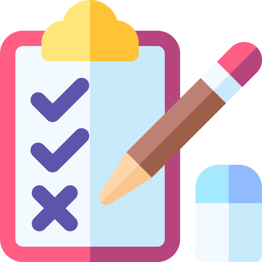 Test done paper check icon