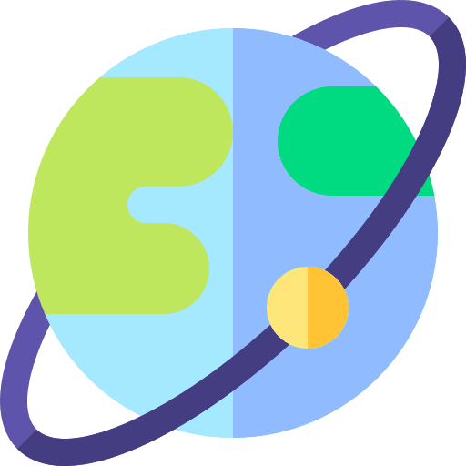 Astronomy planet worldwide geography icon