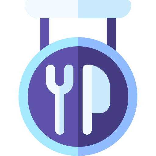 Canteen food and restaurant signaling canteen icon