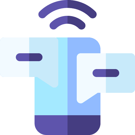 Smartphone chat box technology conversation icon