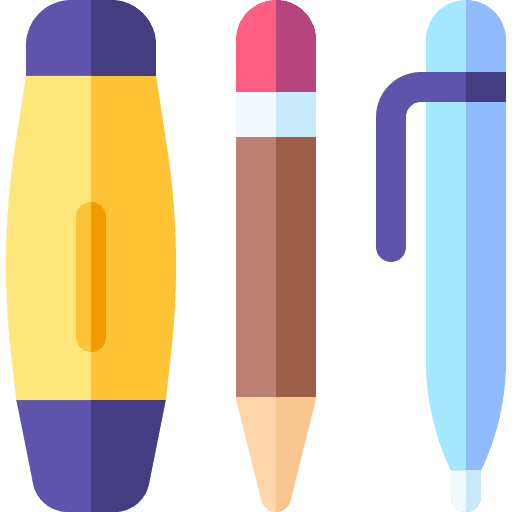 Stationery office pen education icon