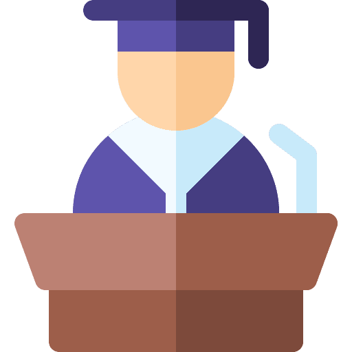 Graduate boy mortarboard graduate icon