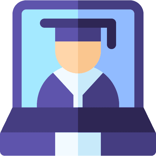 Online education communications online education internet icon