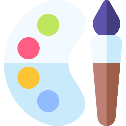 Paint palette paint interface art and design icon