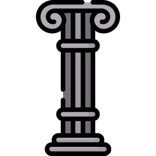 Pillar greek column art and design icon