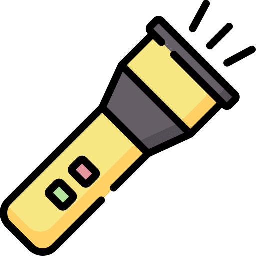 Torch electronics investigation lamp icon