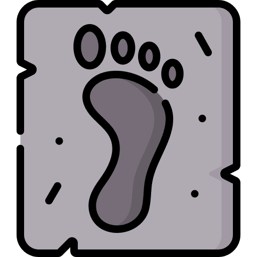Footprint cultures antique archaeology icon