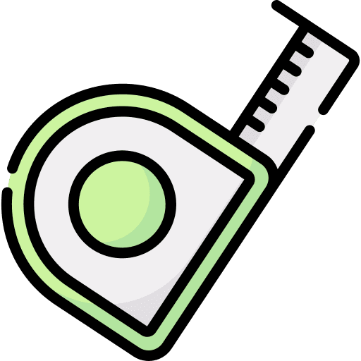 Measuring tape measure creative process scale icon