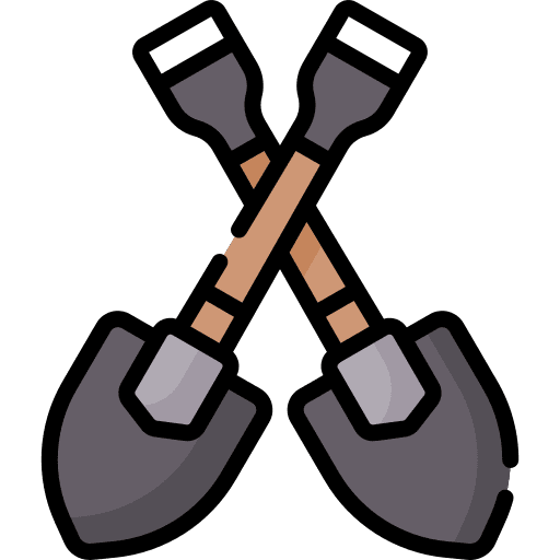 Shovel soil cultures farming and gardening icon