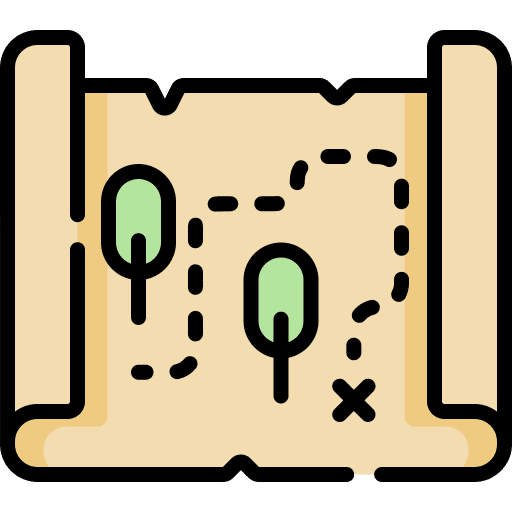 Treasure map direction miscellaneous treasure map icon