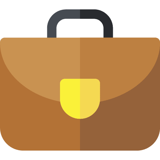 Briefcase travel office bag icon