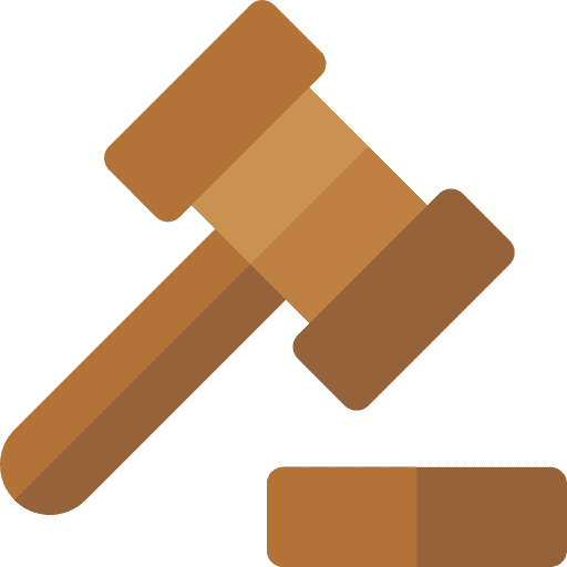 Gavel justice court gavel trial icon