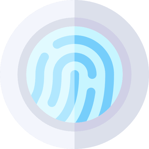 Fingerprint check technology fingerprint scanner icon