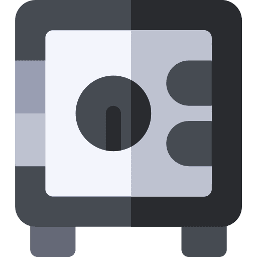 Security box banking money deposit business and finance icon