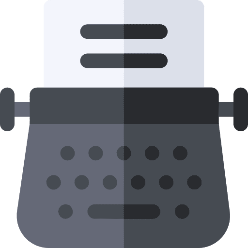 Typewriter page writing tool sheet icon
