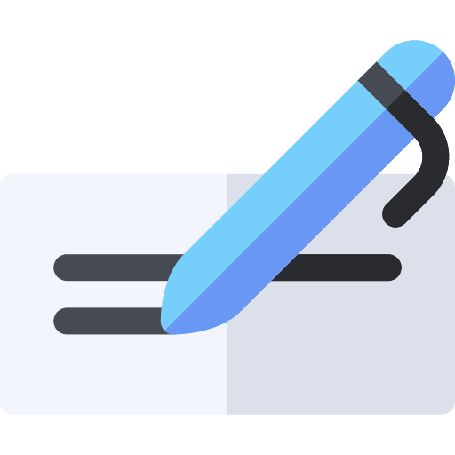 Agreement pencil signing documentation icon