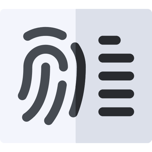 Fingerprint privacy protection password icon