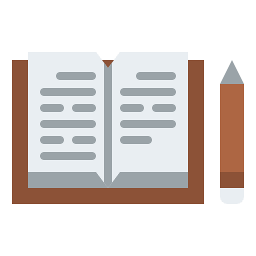 Diary activity pencil writing icon
