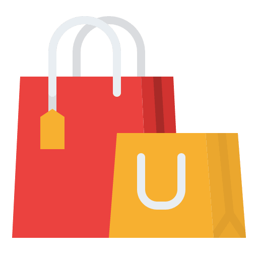 Online shopping shopper bag online store icon
