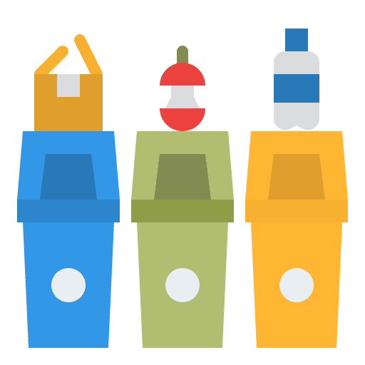 Recycling activity trash bin recycling icon