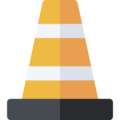 Traffic cone traffic cone signaling construction and tools icon