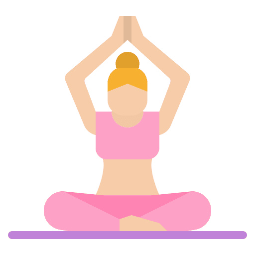 Yoga wellness diet exercise icon
