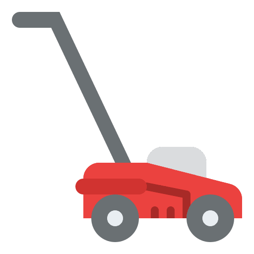 Mowing grass entertainment machine icon