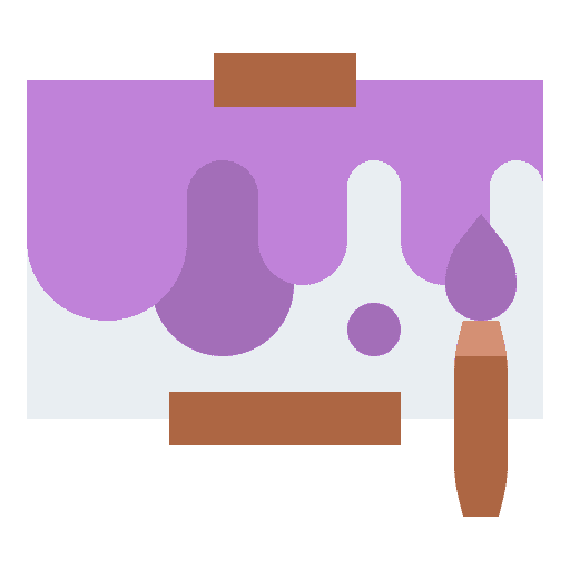Painting entertainment easel paint icon
