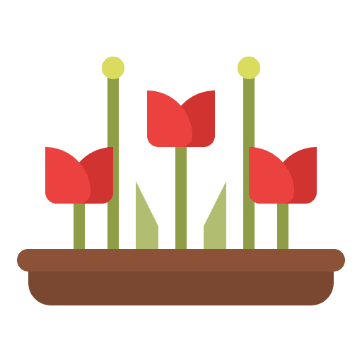 Gardening flowers pot activity icon