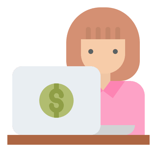 Working worker laptop activity icon