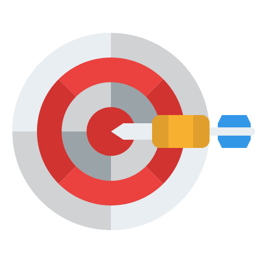 Dart darts focus arrow icon