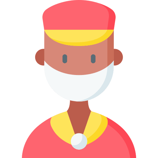 Bell boy avatar medical mask bell boy icon