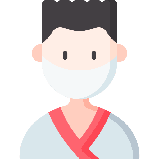 Man medical mask avatar people icon