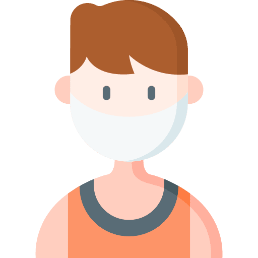 Boy medical mask people avatar icon