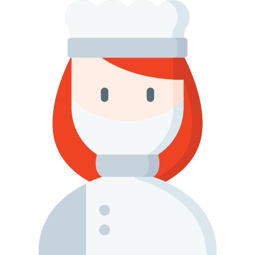 Chef woman girl professions and jobs icon