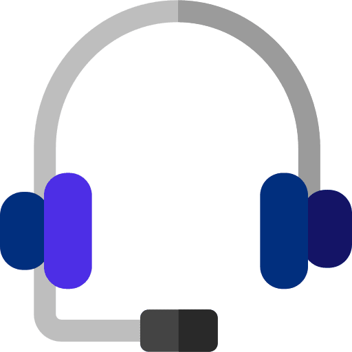 Customer service support call center headset icon