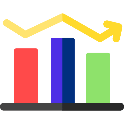 Sales statistics chart graph icon