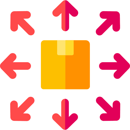 Shipping distribution center deployment shipping icon