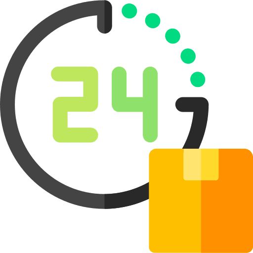24 hours delivery box package 24 hours icon