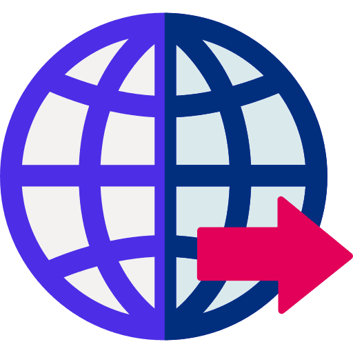 Worldwide worldwide arrow globe icon