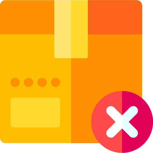 Delivery shipping and delivery package remove icon