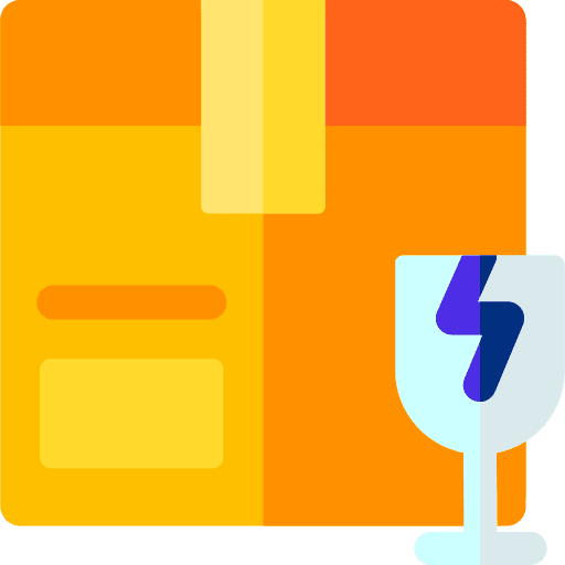 Fragile box shipping and delivery package icon