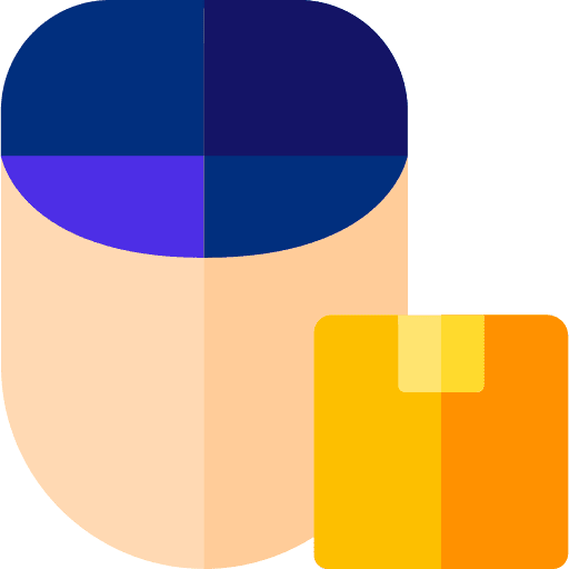 Postman delivery man postman professions and jobs icon