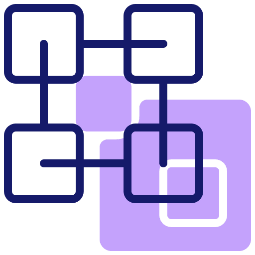 Blockchain app commerce and shopping market blockchain app icon