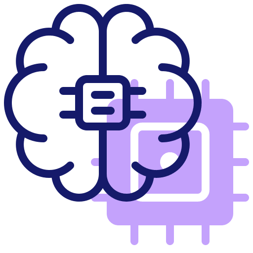 Artificial intelligence tech electronics technology icon